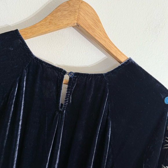 Johnny Was Tiarei Velvet Regan Dress large floral embroidered - Picture 11 of 17